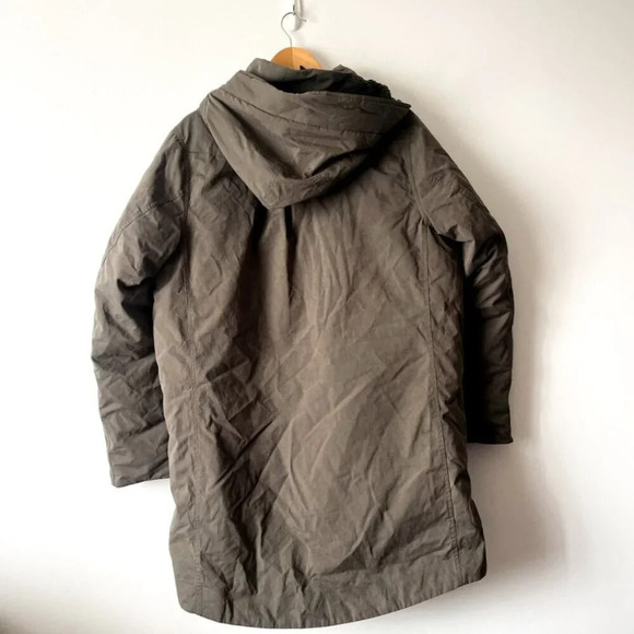 Nike Sportswear Tech Pack Down Fill Hooded Parka Jacket Coat Grey Green Sz Large - Picture 5 of 9
